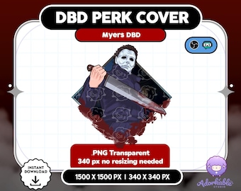 Dead By Daylight Overlay | Perk Cover Myers Halloween | Twitch | Stream emotes | DBD | HUD