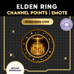Elden Ring Coin Channel Point | Emote | Twitch | Youtube | Discord | Stream | Streaming | Overlay | Videogames