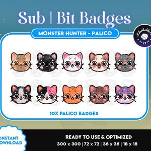 Monster Hunter Twitch Sub Badges | Bit Badges | Sub Badges | Channel Point Icons | Stream | Emotes  Badges | Youtube | Discord | Kick