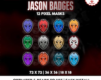 Jason Twitch Badges DBD - 12 Bit Badges - Dead by Daylight Emotes