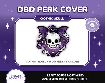 Dead by Daylight Perk Cover HUD Anti Stream Snipe | Gothic Skull 8 colors | DBD Stream Overlay | Twitch | Youtube | Kick | Halloween
