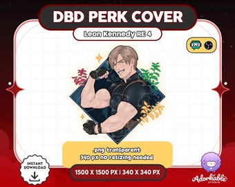 HUD Dead by Daylight Overlay Leon | Perk Covers | DBD Assets | Decor Game Overlay | OBS