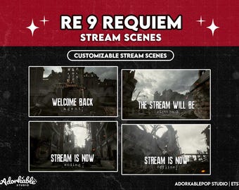 Resident Evil 9 Stream Overlay Scenes | Animated Screen | Overlay Package | Twitch | Kick | Youtube | Requiem
