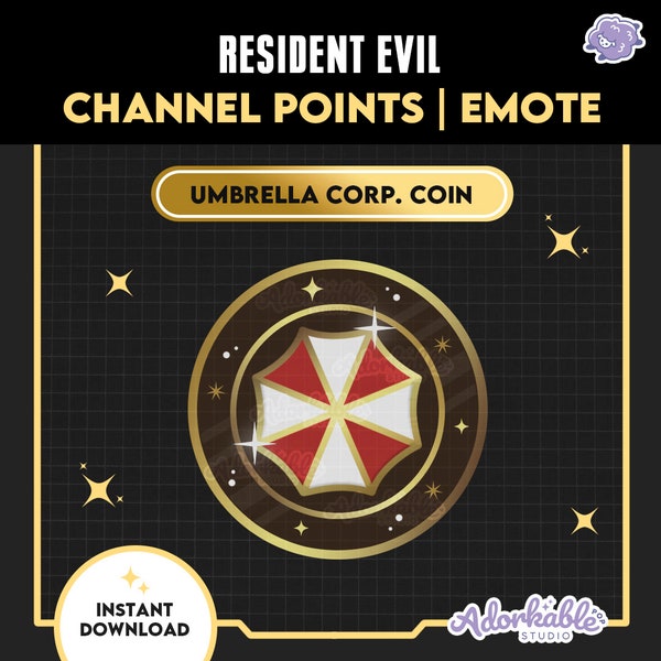 CHANNEL POINT Resident Evil Umbrella Corp | Emote | Twitch | Youtube | Discord | Streamer | Streaming | Videogames