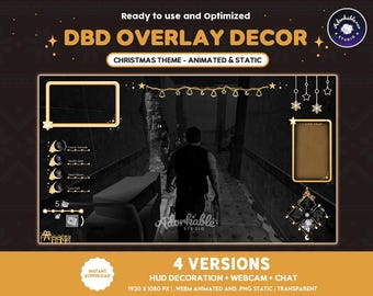 HUD Dead by Daylight Stream Overlay Golden Lights | Perk Covers | DBD Assets | Decor Game Overlay | OBS