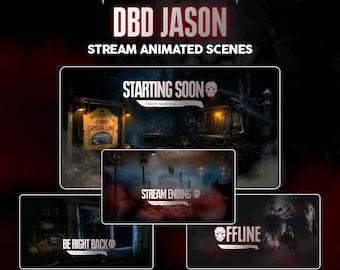 Dead by Daylight Stream-overlay Jason | Geanimeerde scènes | Streamen | DBD-activa | Twitch-schermen