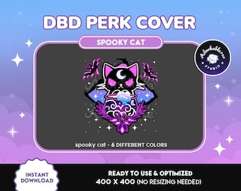 DBD Perk Cover HUD Anti Stream Snipe | 6x Spooky Cat | DBD Stream Overlay | Twitch | Youtube | Kick | Holidays