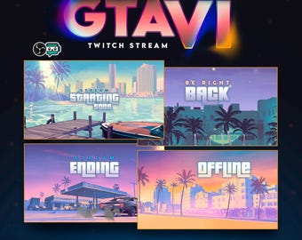 GTA Animated Screens Stream Overlay | Animated Stream Package | Twitch