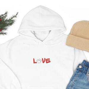 Cute cat hoodie, hoodie with paw prints, cat sweatshirt, Kitty Love hoodie, Cat lover hoodie, cat mom hoodie, cat owner gift idea,