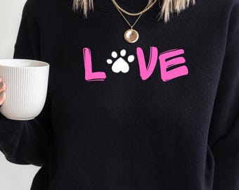 Pawprint sweatshirt for Animal lover, pawprint sweatshirt, cat lover sweatshirt, dog lover sweatshirt, sweatshirt for animal lover,