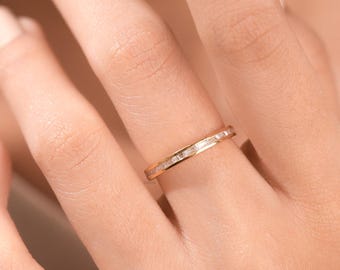 Eternity Ring, Baguette Ring, Baguette Diamond Ring, Eternity Band Ring, Art Deco Wedding Ring, Baguette Wedding Ring, Lab Diamond Ring