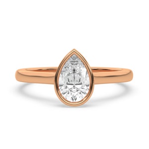 Pear Engagement Ring, Lab Grown Diamond Ring, Solitare Ring Female Promise Ring, Single Diamond Ring, Female Diamond Ring