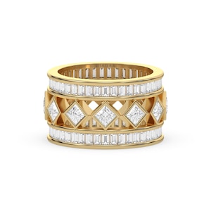 5.50 CT Diamond Eternity Ring, Mens Diamond Ring, Male Ring, Mens Wedding Ring, Mens Jewelry, Eternity Ring, Men Diamond Wedding Band