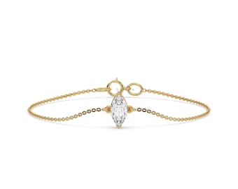 2 CT Marquise Diamond Bracelet, Marquise Diamond, Gold Bracelet, Handmade Jewelry, Women Diamond Bracelet, Bracelet For Women