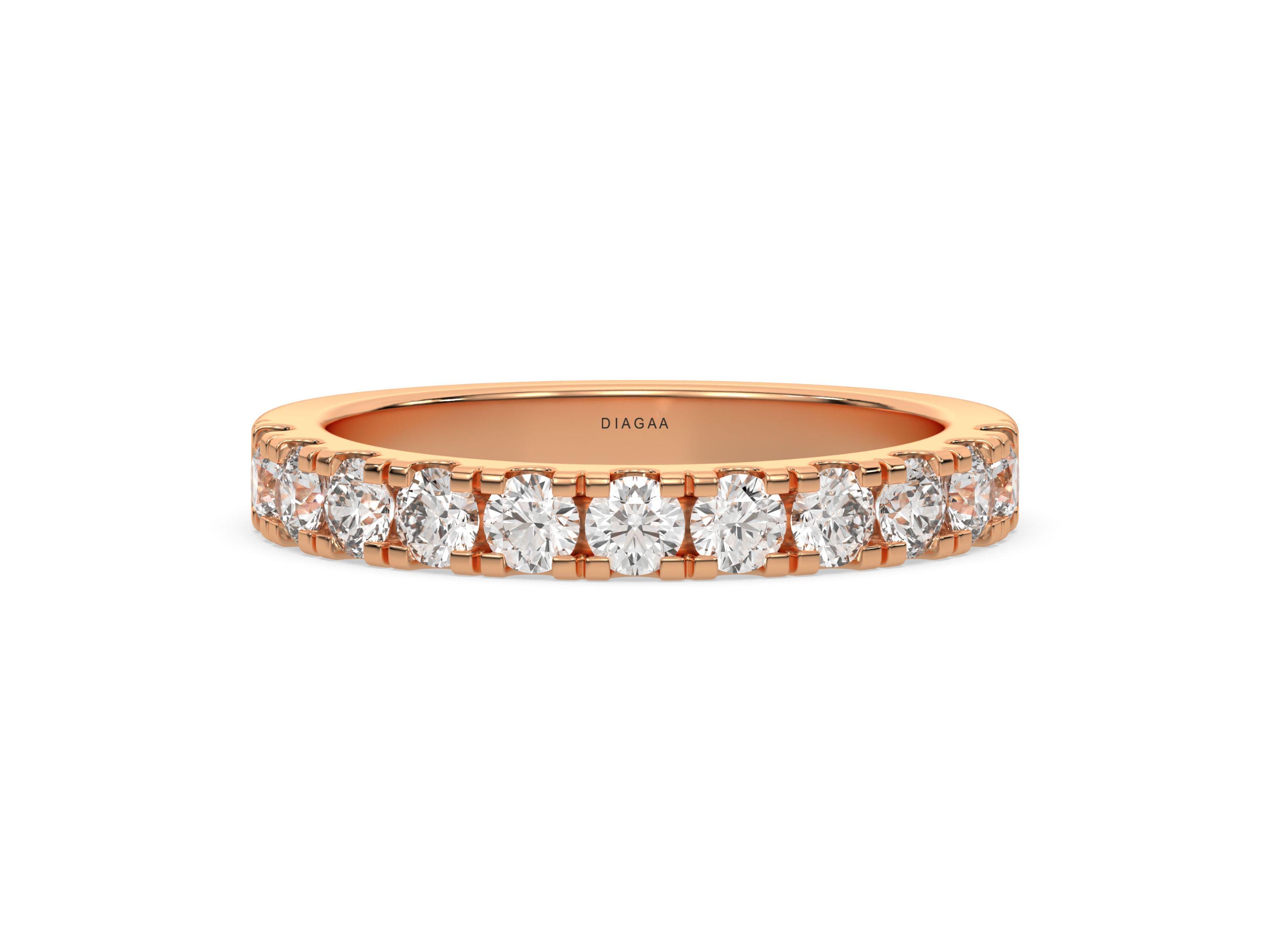 14K Solid Gold Eternity Ring, Lab Grown Diamond Ring, Band Stack Ring ...