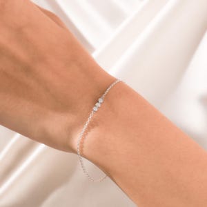 Diamond Bracelet, Diamond Solitaire Bracelet, Diamond Bezel Bracelet, Gold Bracelet, Dainty Diamond Bracelet, Birthday Gift Sale