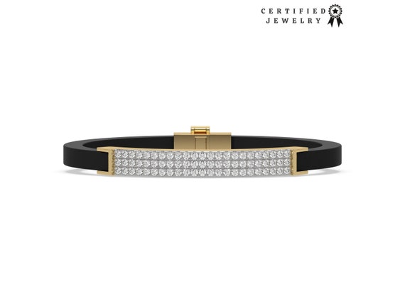 Men Rubber Bracelet Men Diamond Bracelet Bracelet For Men Designer Men Bracelet Gold Diamond Bracelet Custom Rubber Bracelet Dads Gift Etsy
