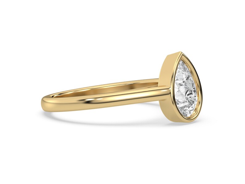 Pear Engagement Ring, Lab Grown Diamond Ring, Solitare Ring Female Promise Ring, Single Diamond Ring, Female Diamond Ring