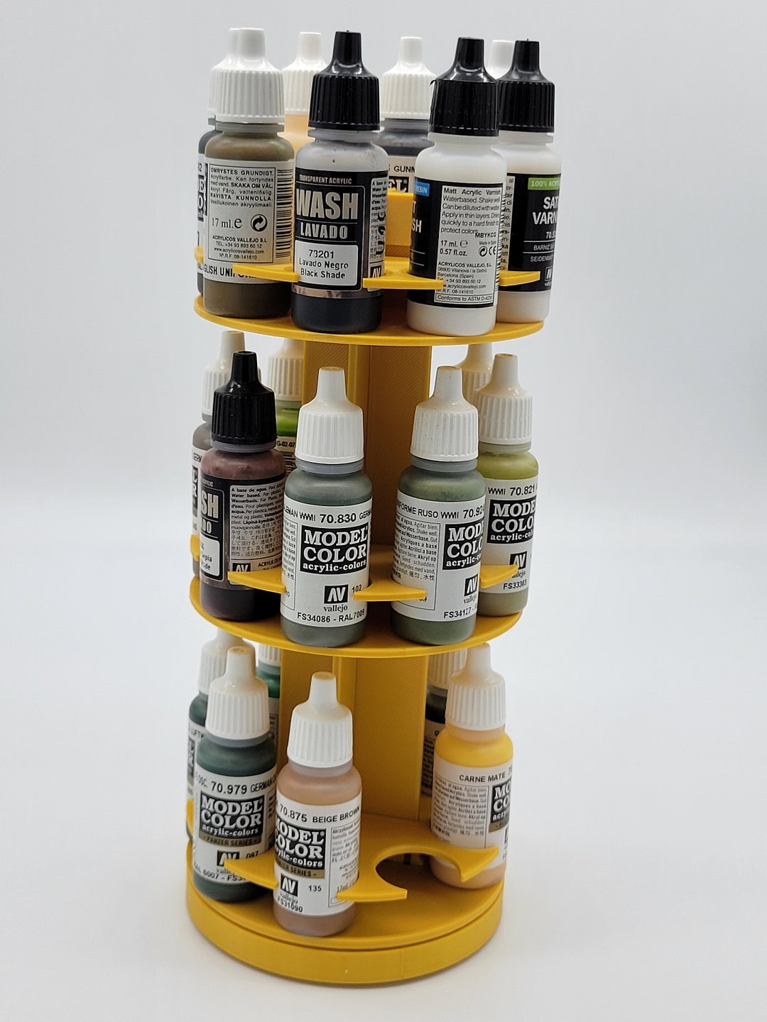 Rotary Paint Holder for Vallejo Paints and Similar Sized Dropper