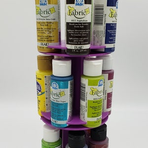 Rotary Paint Holder for Craft paints 2oz (59ml) bottles (Craftsmart, Folkart, Americana, Anita's)