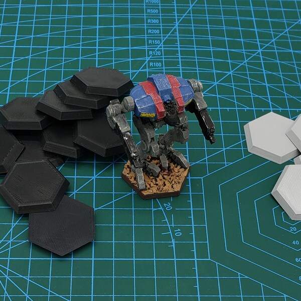 Miniature Bases - Battletech Size - 32mm x 4mm - Slanted Sides - Qty 50 Set