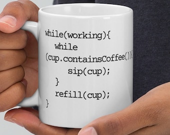 Coder Coffee Cup, Programmer Mug, gift for software engineer, software developer gift