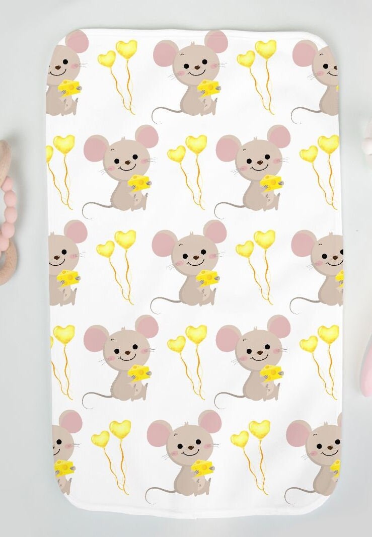 Mouse Burp Cloth 12" x 20"