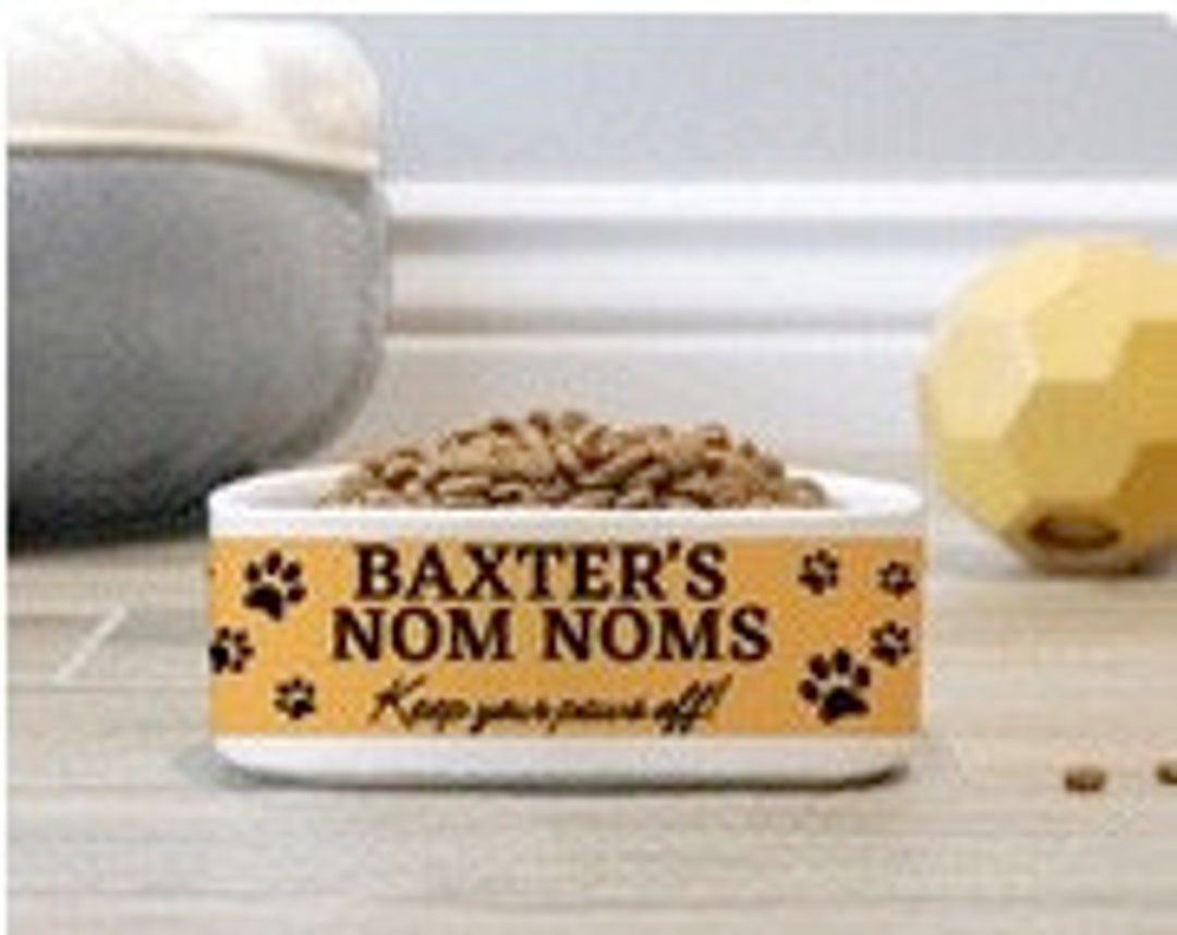 Personalized Pet Food Bowl, Nom Noms, Dog Food, Pet Food, Pet Supplies