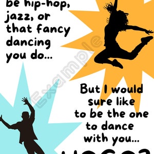 Homecoming Ask Poster, Homecoming proposal for dancer, Unique Homecoming ask sign poster proposal, Digital Dancer Proposal