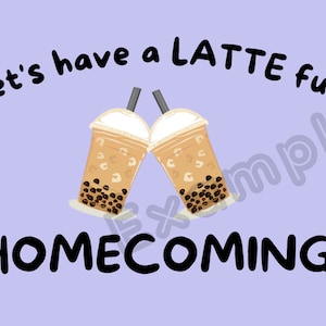 Iced Latte Themed Homecoming Proposal, HOCO Proposal latte, Digital Homecoming Invitation Sign Poster