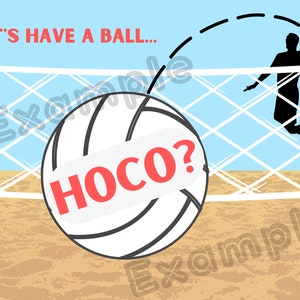 Volleyball Homecoming Proposal, Sports HOCO invitation, Digital HOCO poster Invite Sign Proposal