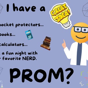 Nerd Promposal, Prom posal, nerd prom proposal, prom ask sign, prom poster, prom invitation, prom invite, digital, downloadable