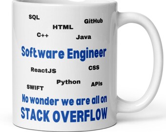Software Engineer Mug, gift for Engineer, engineer coffee cup, gift idea for software engineer