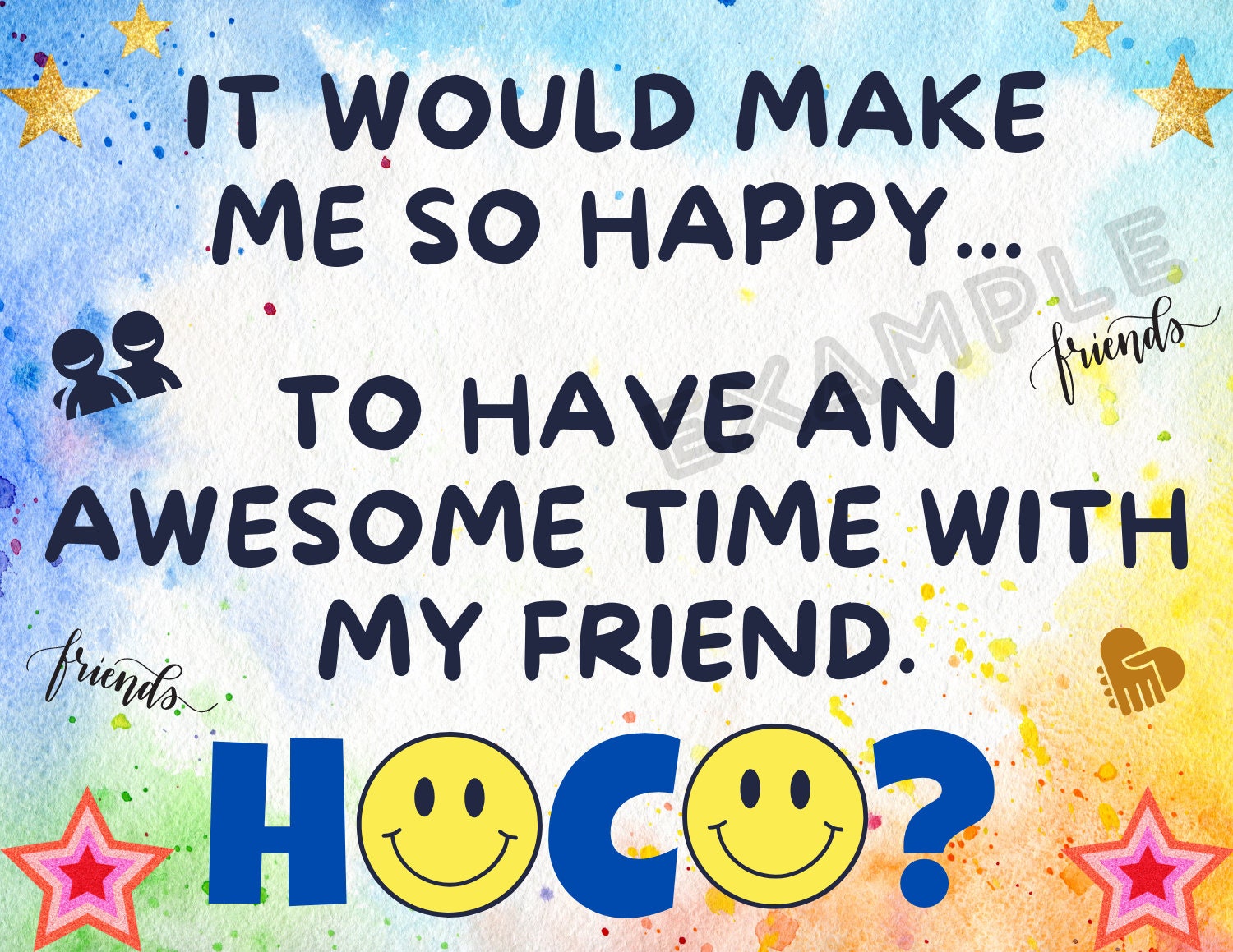 Friend Homecoming Invitation, Friend Homecoming Dance Proposal, Fun ...