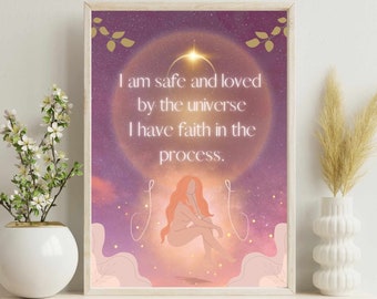 Manifestation Art Print, Daily Affirmations Print, Affirmation Wall Art, Mindfulness Gift, Positive Quote Printable, Law Of Attraction Print