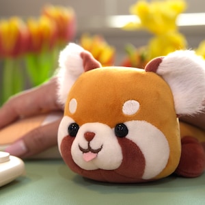 Red Panda Mouse Wrist Support, Cute Pushie Hand Rest, Wrist Rest, Cute Gift for her, Mousepad, Keyboard, Kawaii Graduation Gift