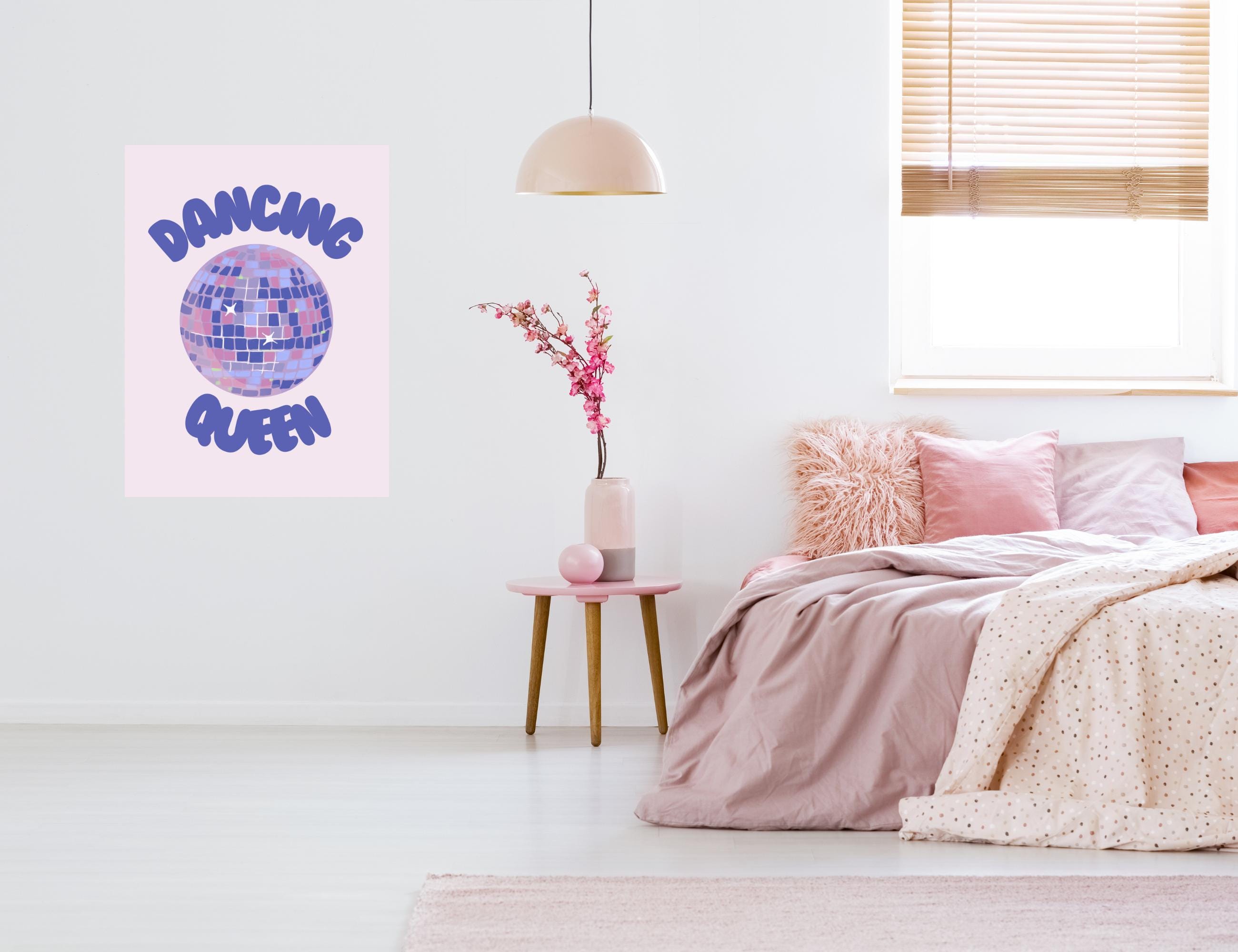 Mamma Mia Poster Dancing Queen ABBA Trendy Disco Wall Art Disco Ball ...