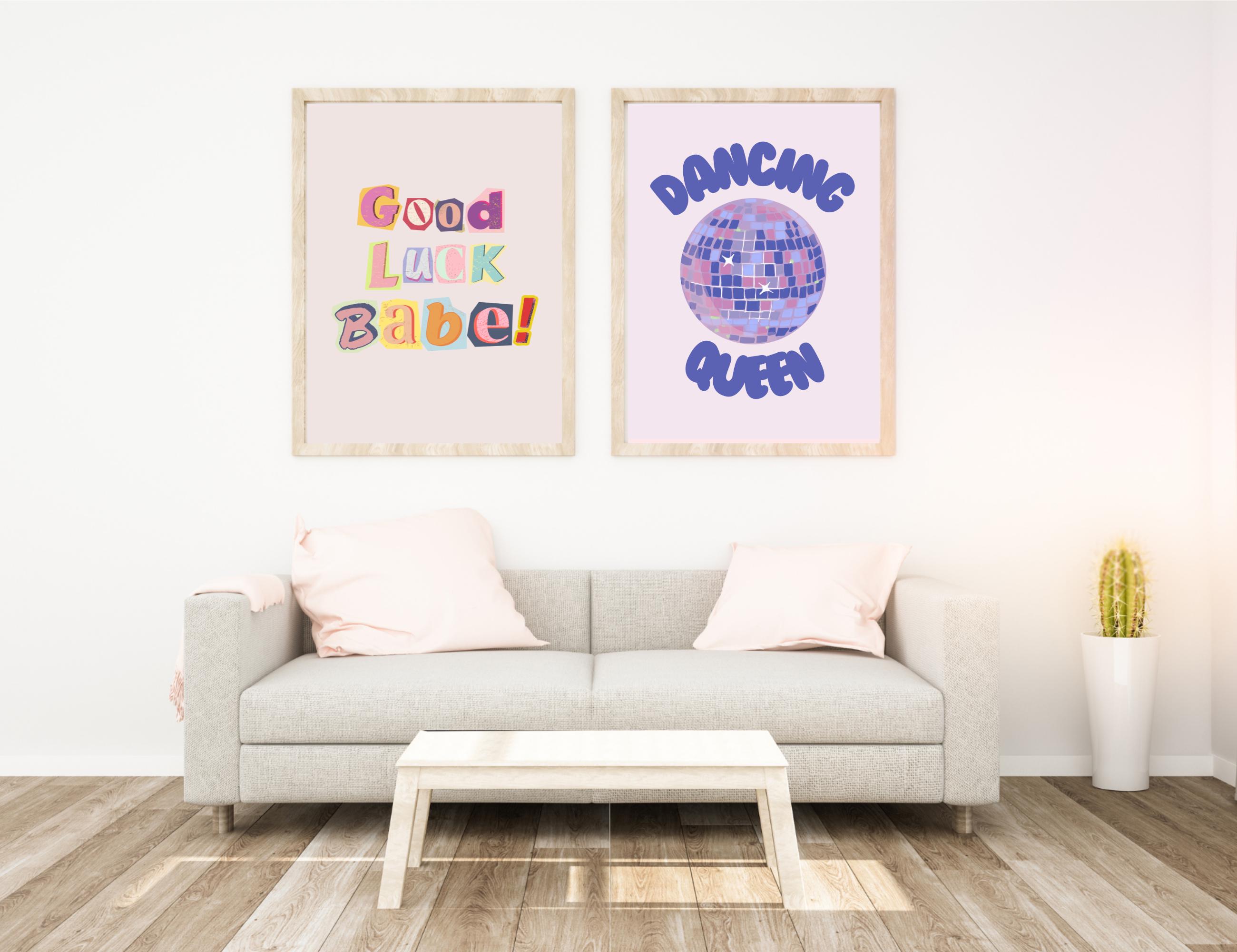 Mamma Mia Poster Dancing Queen ABBA Trendy Disco Wall Art Disco Ball ...