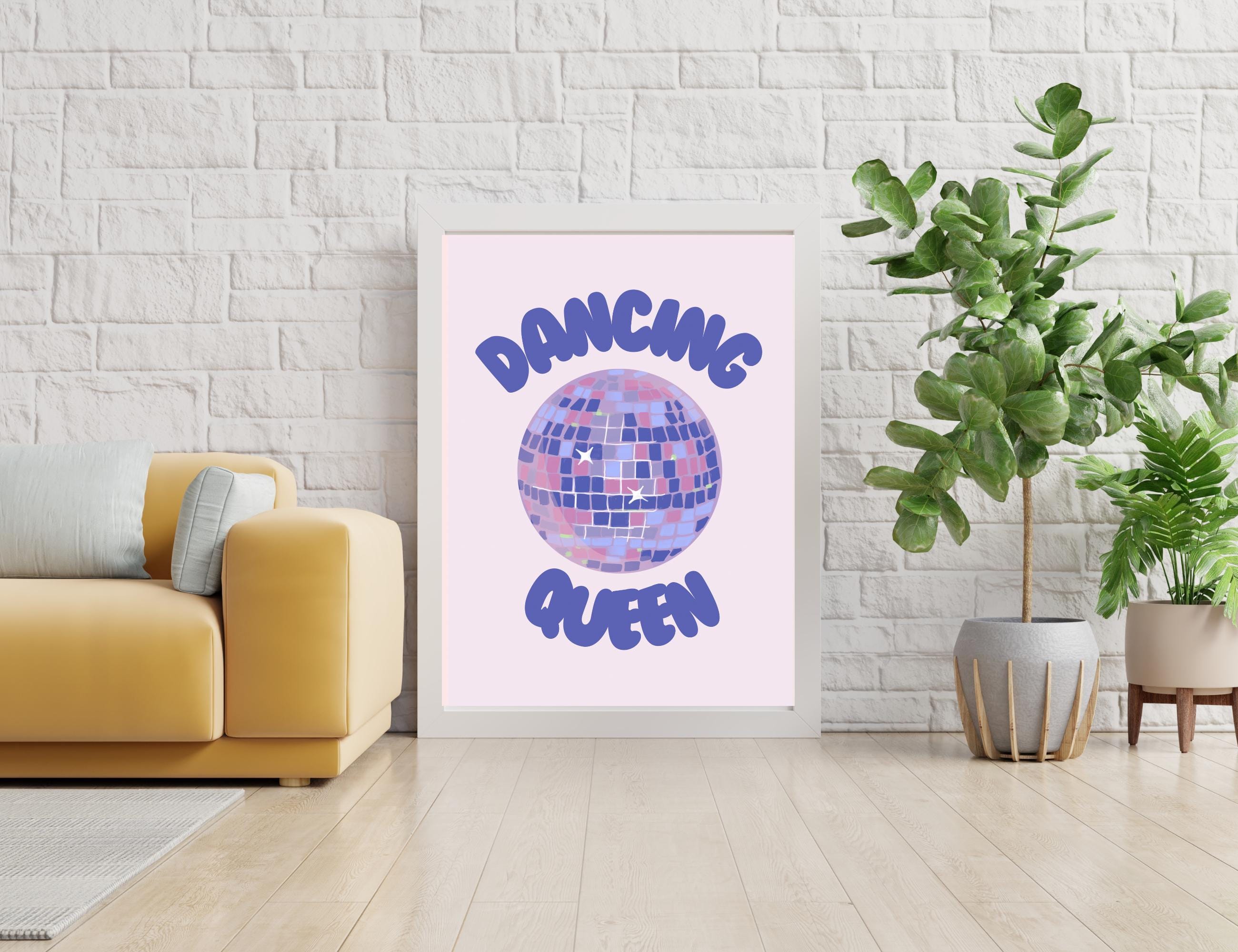 Mamma Mia Poster Dancing Queen ABBA Trendy Disco Wall Art Disco Ball ...