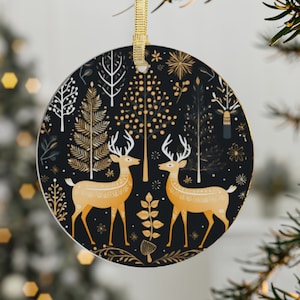 Scandinavian Christmas Ornament, Custom Ornament, Personalized Christmas Gifts, Scandinavian Print Design for Christmas Decor, Holiday Decor