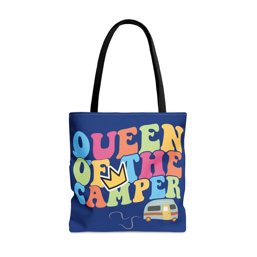 Queen of the Camper Tote Bag, Camping Gifts for Her, Camping Tote Bag