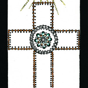 Dot Painted Christian Bookmark PRINT