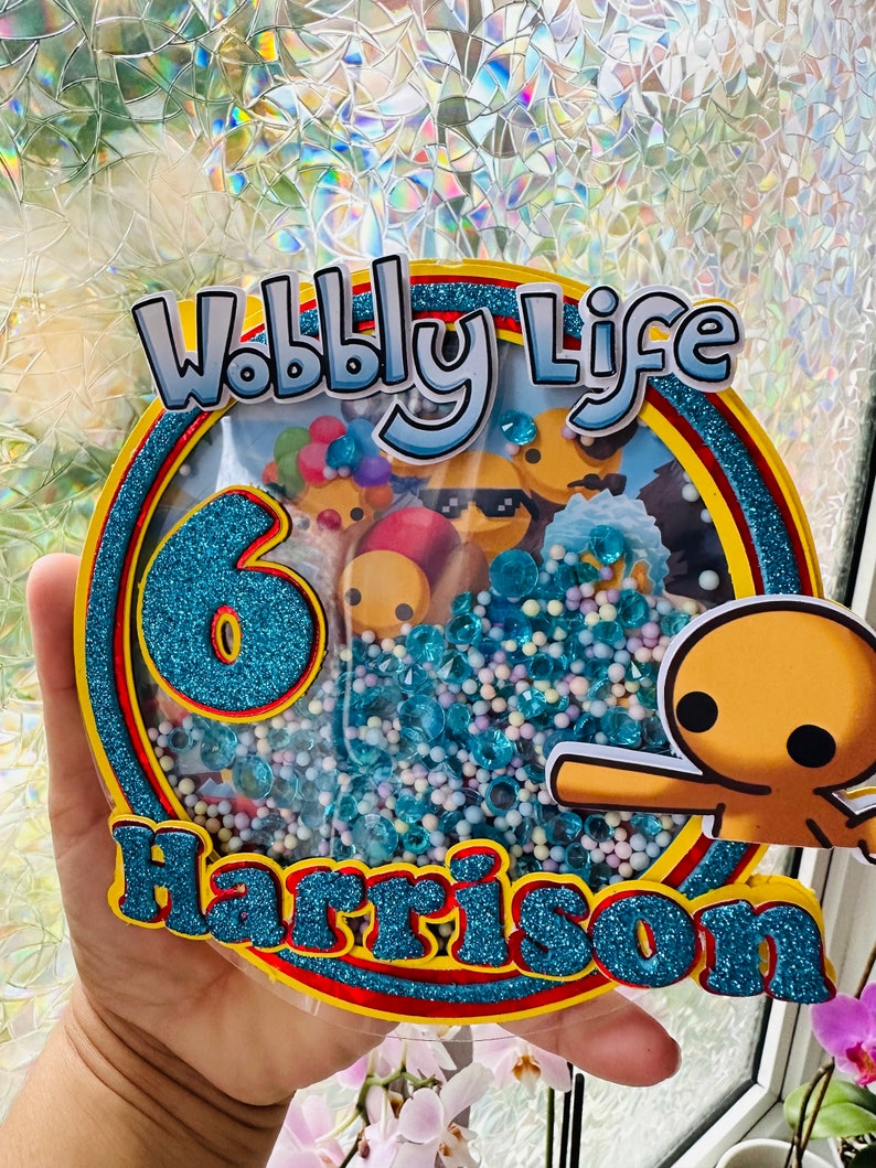 Wobbly Life Cake Topper With Led Personalized. We Can Create Etsy UK