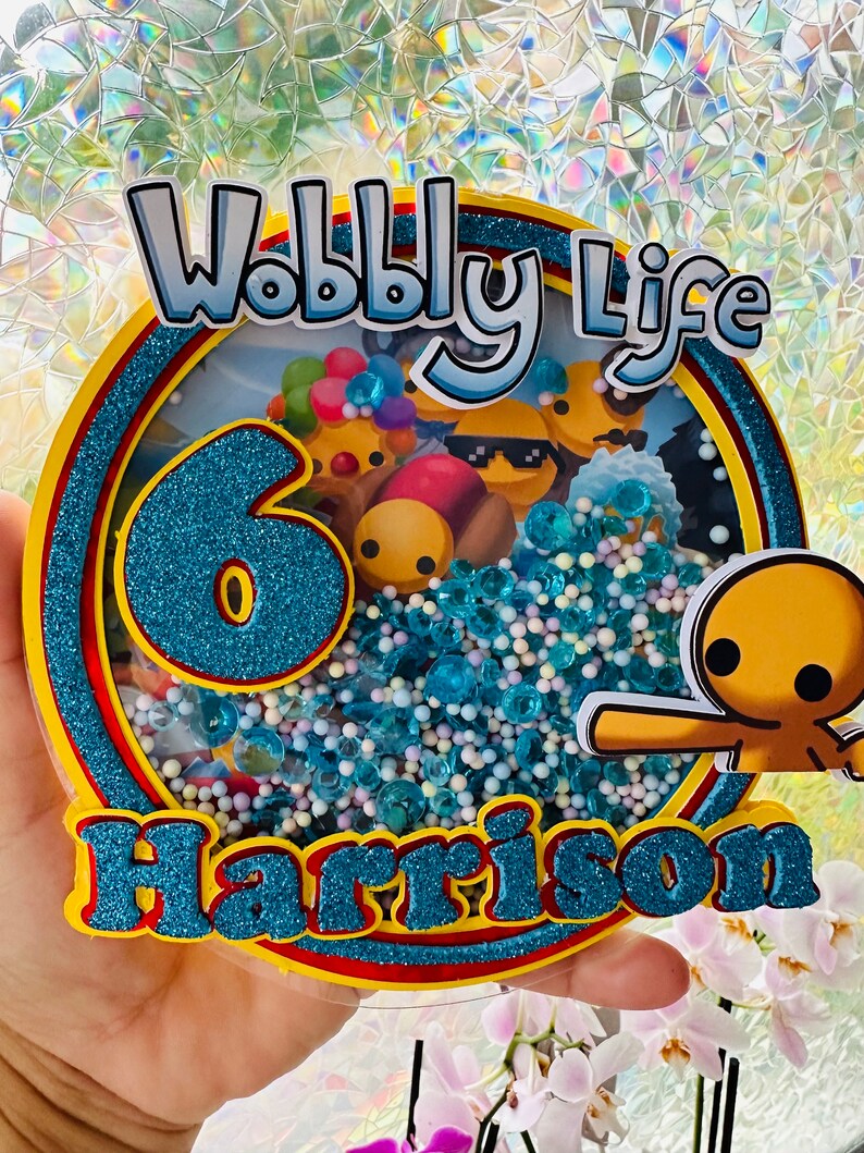 Wobbly Life Cake Topper With Led Personalized. We Can Create Etsy UK