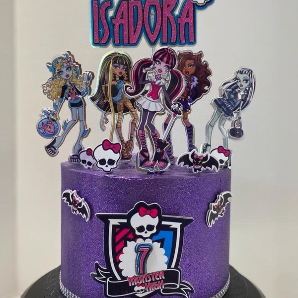 Décoration de gâteau Monster High avec LED - Lumière clignotante