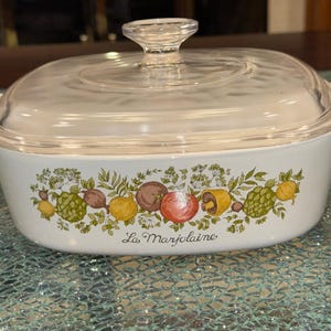 Vintage Corningware “Spice of Life” A-2-B 2Qt, 2Liter Covered Casserole Dish
