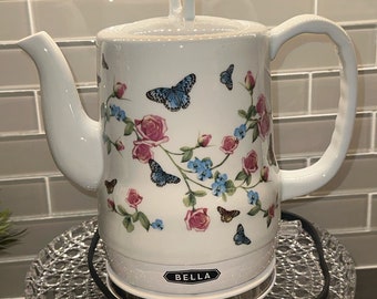 Bollitore elettrico Sensio Bella Butterfly Meadow 1,2 L in ceramica 10" di altezza