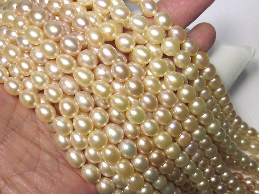 1Str Natural Pearl Strands Pearls Round Pearls Rainbow White Pearls Pearl Necklaces Round Pearl Strands Freshwater Cultured Loose Beads