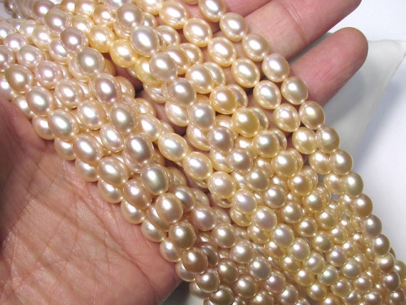 1Str Natural Pearl Strands Pearls Round Pearls Rainbow White Pearls Pearl Necklaces Round Pearl Strands Freshwater Cultured Loose Beads