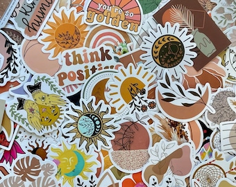 Boho Sun & Moon Sticker Pack